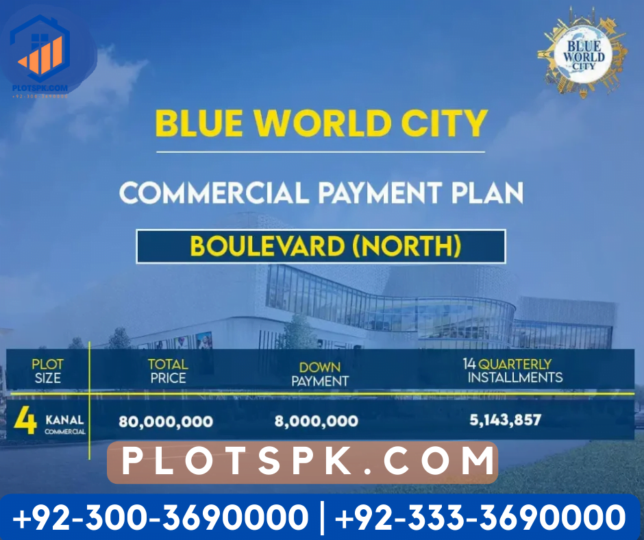blue world city Boulevard North commercial plot